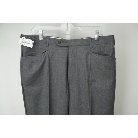 Burberry London Medium Gray 100% Wool Dress Pants Sz 54 NEW
